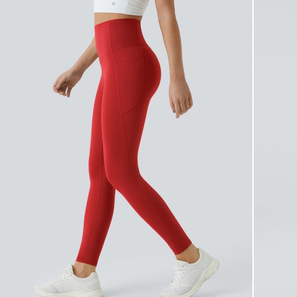 HALARA Red High-Waisted Leggings